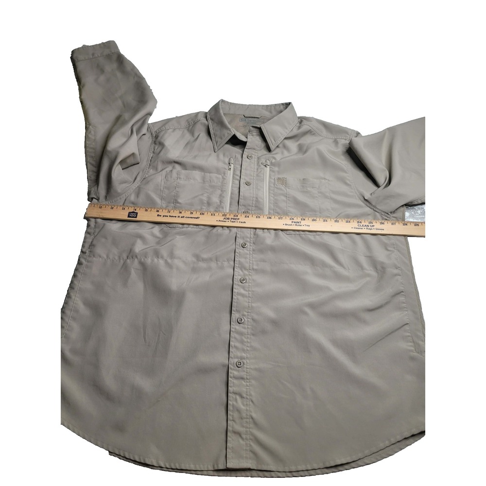 5.11 Tactical Series‎ Traverse Long Sleeve Button Down Work Shirt Men's 2XL Gray